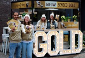 Promotie Senseo Gold met Senseo Frame op achtergrond