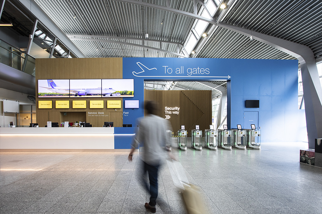 Signing aankomsthal Eindhoven Airport