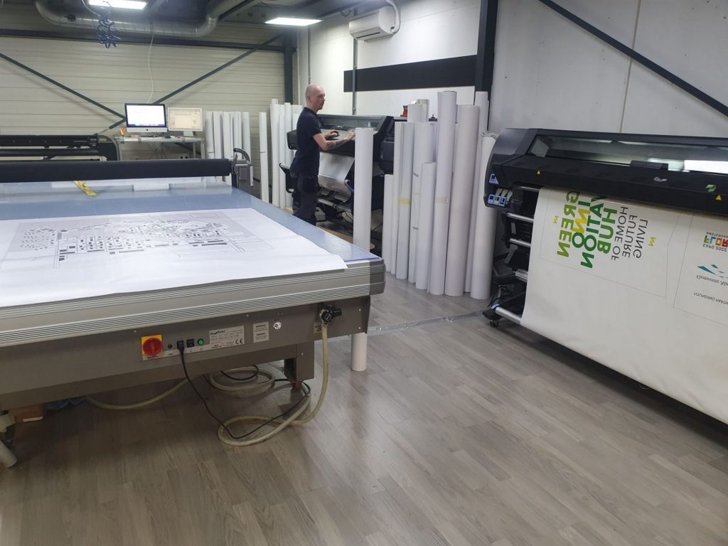 Plotter print materiaal voor Green Innovation Hub Floriade 2022