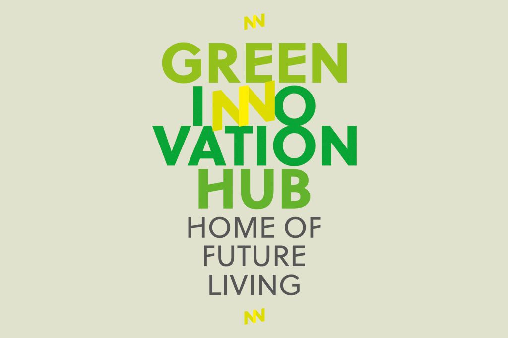 Green innovation hub logo ontwerp