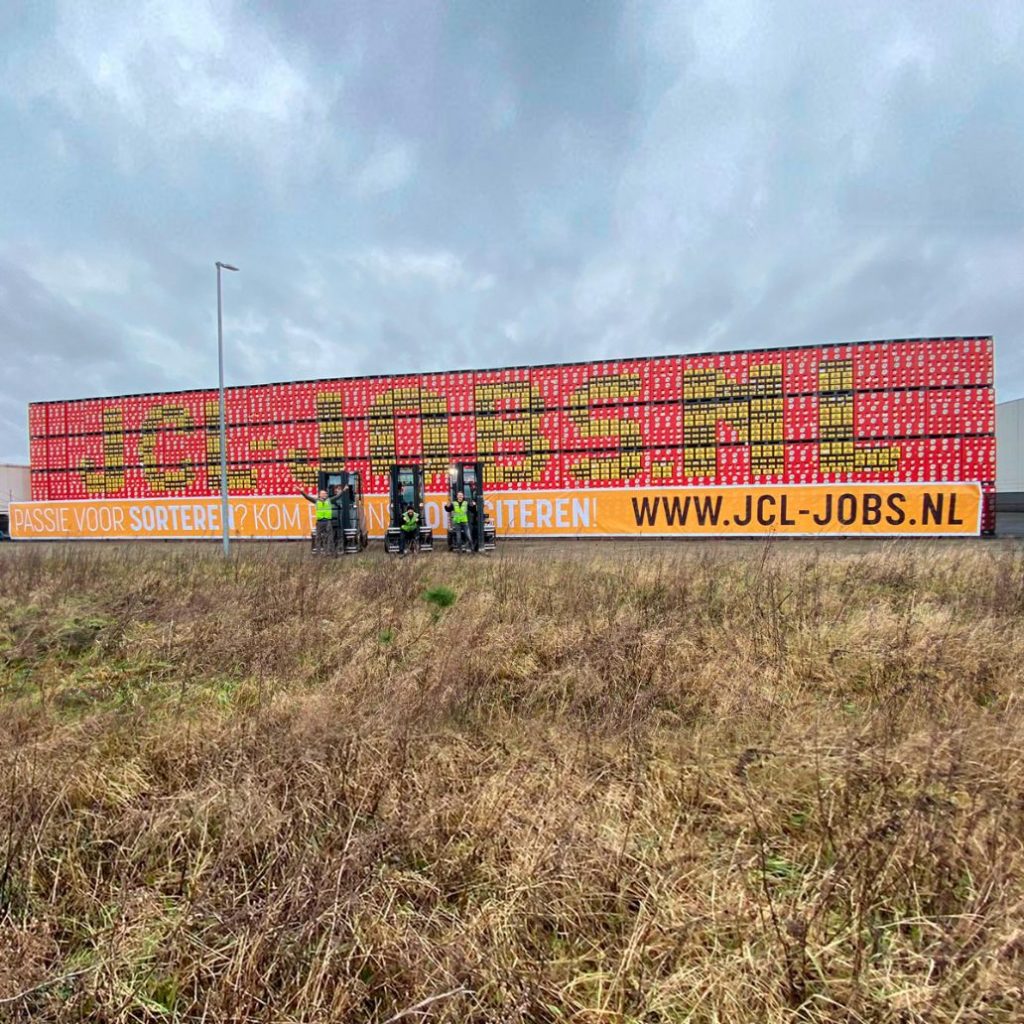 Banner Krattenwand Out Of Home JCL-logistics